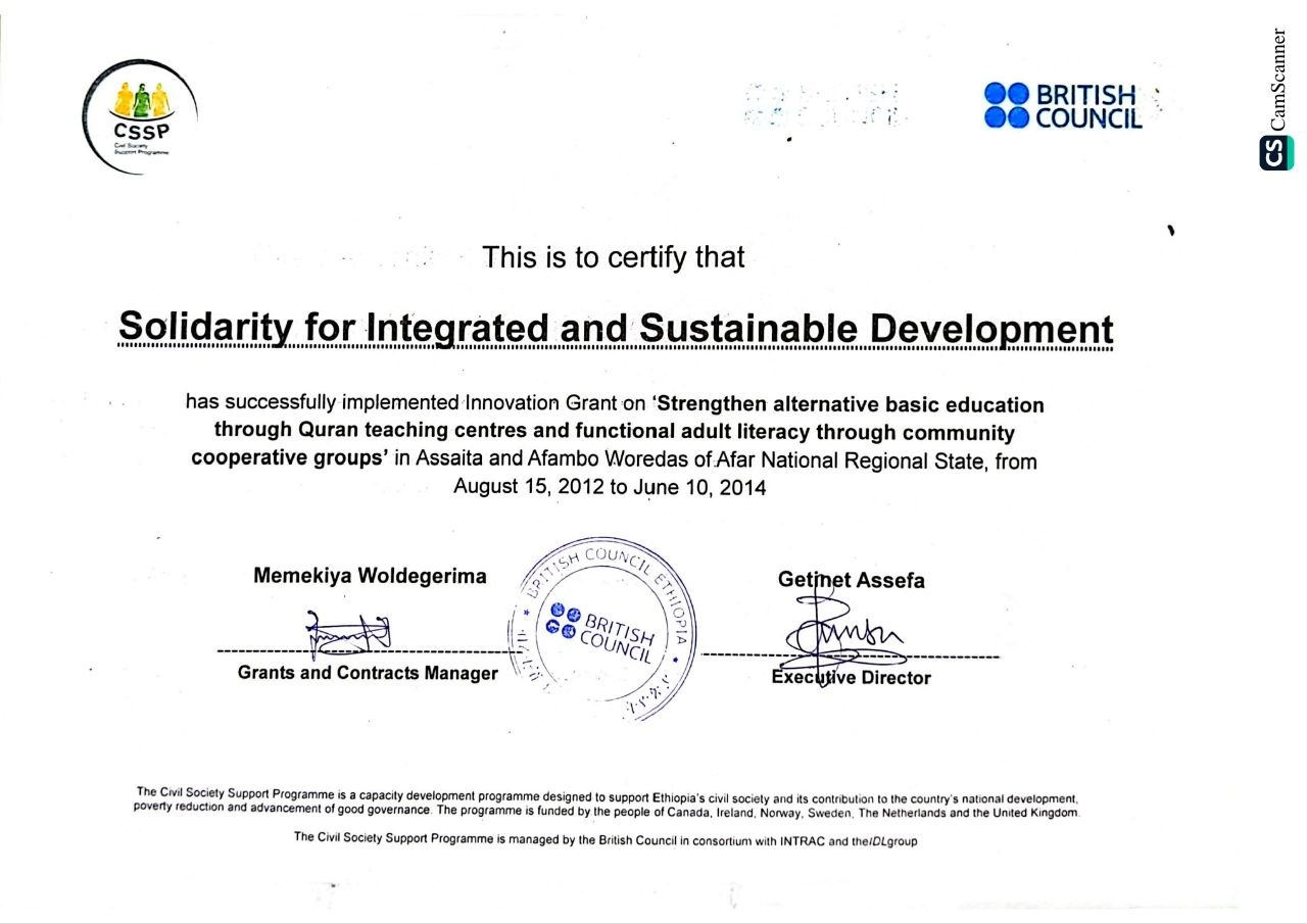 Certificate of registration